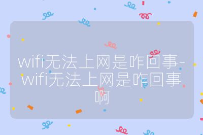 wifi无法上网是咋回事-wifi无法上网是咋回事啊