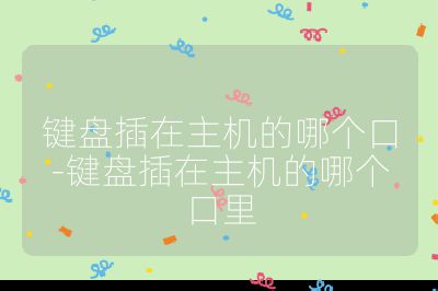 键盘插在主机的哪个口-键盘插在主机的哪个口里