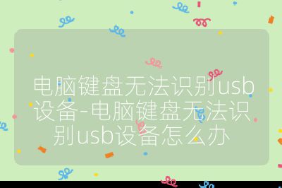 电脑键盘无法识别usb设备-电脑键盘无法识别usb设备怎么办
