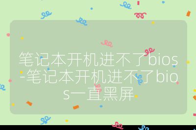 笔记本开机进不了bios-笔记本开机进不了bios一直黑屏