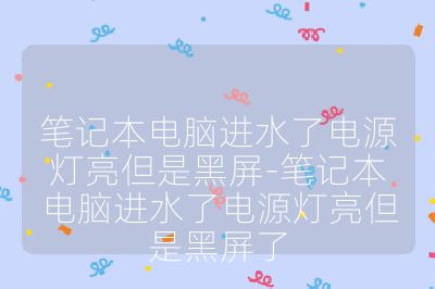 笔记本电脑进水了电源灯亮但是黑屏-笔记本电脑进水了电源灯亮但是黑屏了