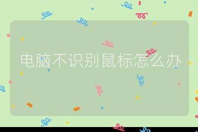 电脑不识别鼠标怎么办