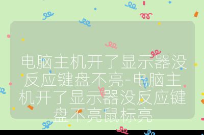 电脑主机开了显示器没反应键盘不亮-电脑主机开了显示器没反应键盘不亮鼠标亮