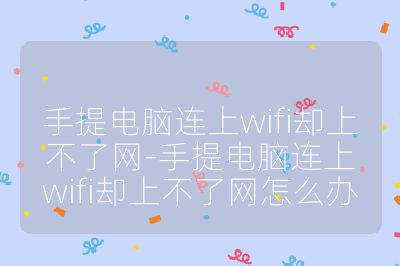 手提电脑连上wifi却上不了网-手提电脑连上wifi却上不了网怎么办