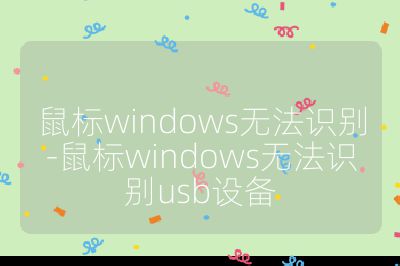 鼠标windows无法识别-鼠标windows无法识别usb设备