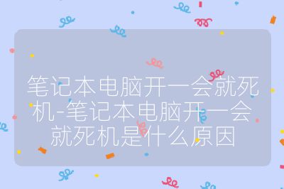 笔记本电脑开一会就死机-笔记本电脑开一会就死机是什么原因