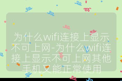 为什么wifi连接上显示不可上网-为什么wifi连接上显示不可上网其他手机又能正常使用
