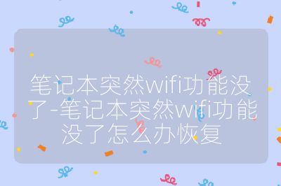 笔记本突然wifi功能没了-笔记本突然wifi功能没了怎么办恢复