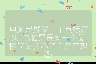 电脑黑屏就一个鼠标箭头-电脑黑屏就一个鼠标箭头开不了任务管理器