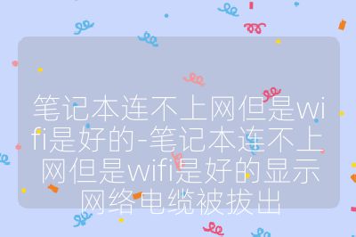 笔记本连不上网但是wifi是好的-笔记本连不上网但是wifi是好的显示网络电缆被拔出