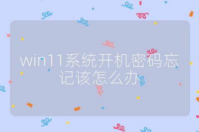 win11系统开机密码忘记该怎么办