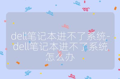dell笔记本进不了系统-dell笔记本进不了系统怎么办