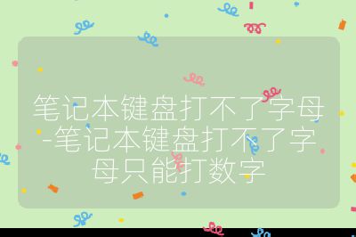 笔记本键盘打不了字母-笔记本键盘打不了字母只能打数字