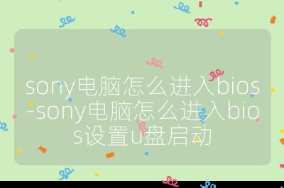 sony电脑怎么进入bios-sony电脑怎么进入bios设置u盘启动