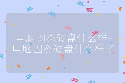 电脑固态硬盘什么样-电脑固态硬盘什么样子