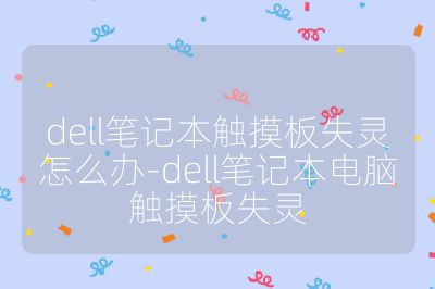 dell笔记本触摸板失灵怎么办-dell笔记本电脑触摸板失灵