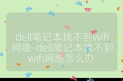 dell笔记本找不到wifi网络-dell笔记本找不到wifi网络怎么办