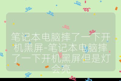 笔记本电脑摔了一下开机黑屏-笔记本电脑摔了一下开机黑屏但是灯会亮