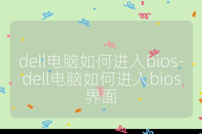 dell电脑如何进入bios-dell电脑如何进入bios界面