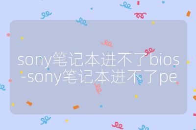 sony笔记本进不了bios-sony笔记本进不了pe