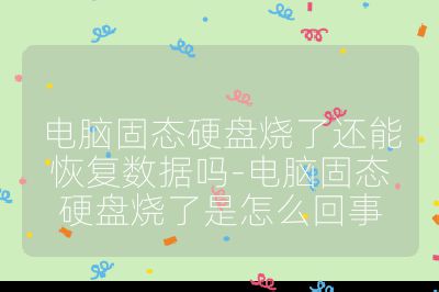 电脑固态硬盘烧了还能恢复数据吗-电脑固态硬盘烧了是怎么回事