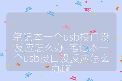 笔记本一个usb接口没反应怎么办-笔记本一个usb接口没反应怎么办啊
