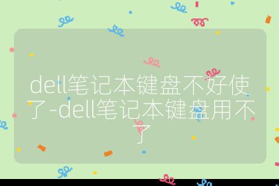 dell笔记本键盘不好使了-dell笔记本键盘用不了