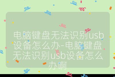 电脑键盘无法识别usb设备怎么办-电脑键盘无法识别usb设备怎么办啊
